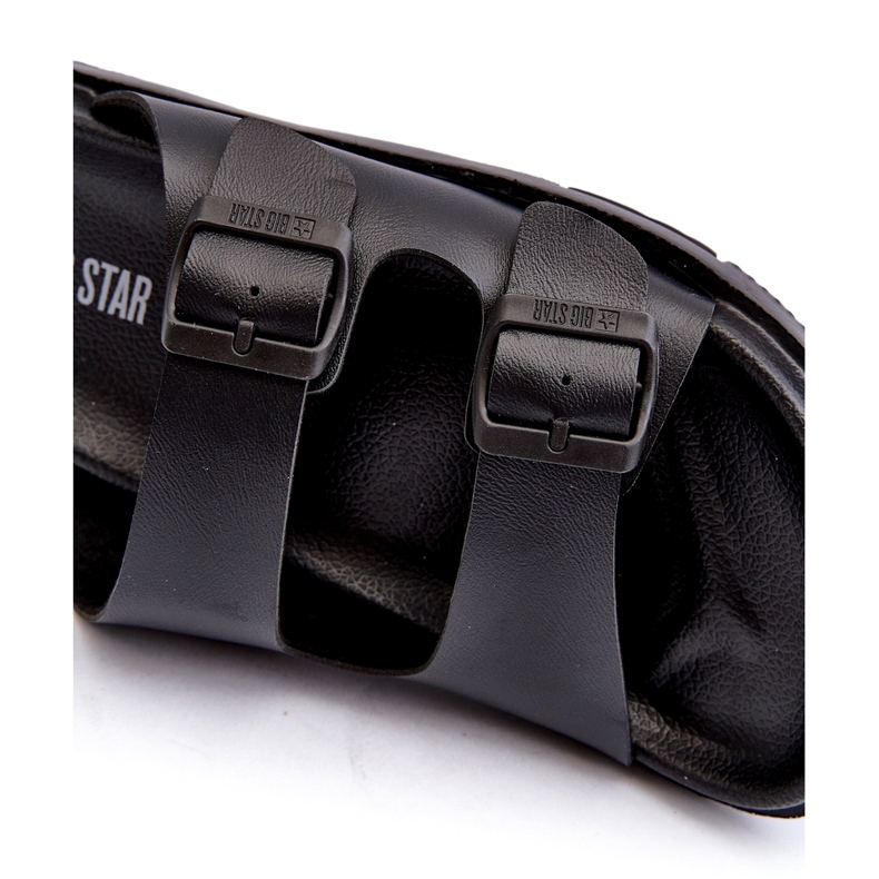 Chinelos leves masculinos com fivelas Big Star NN174597 pretos 2