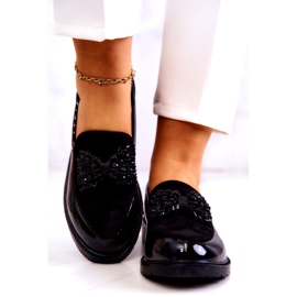 S.Barski Mocassins de lafefer envernizado feminino preto 4