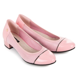 Vices Sapatos casuais de salto baixo rosa 1