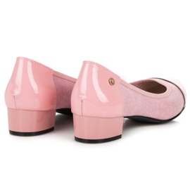 Vices Sapatos casuais de salto baixo rosa 2