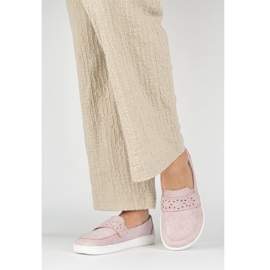 Olivier Passados ​​Barefoot Feminino com uma ampla flores rosa polonesas frontais 1