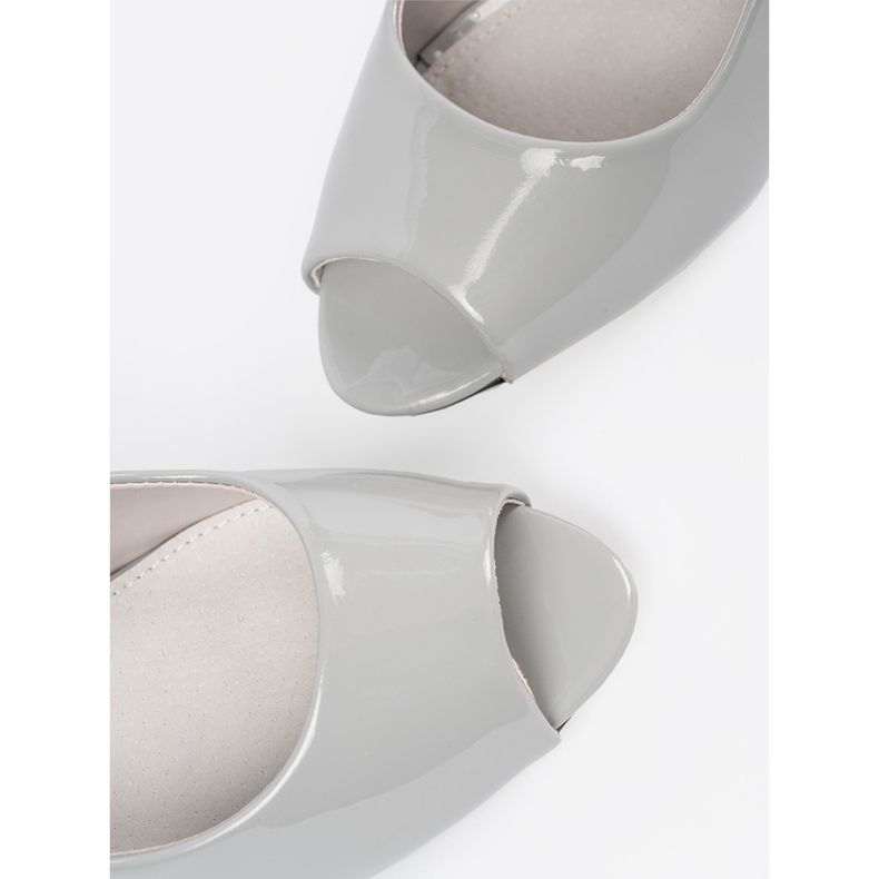 Goodin Gray pintado de salto alto cinza 1