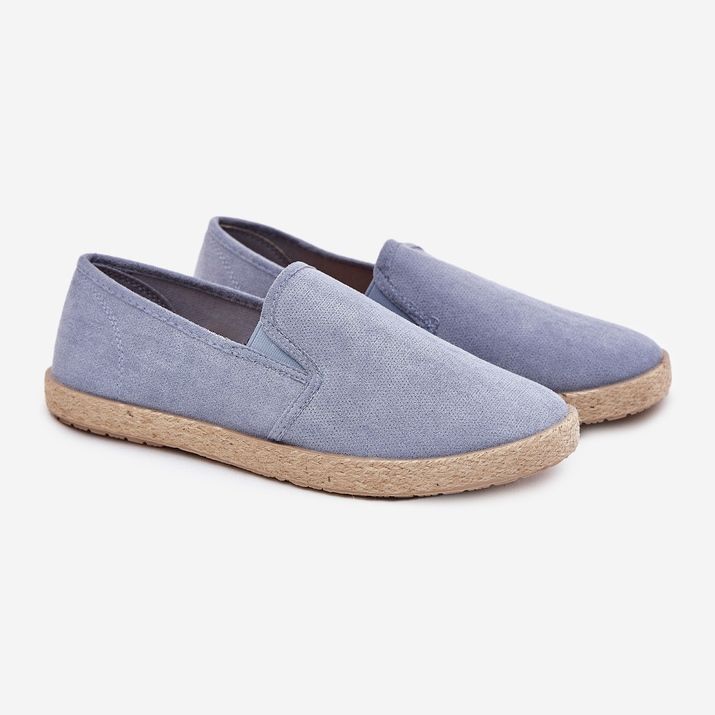 Tênis masculinos de alpargelas com Eco Suede Blue azul 1