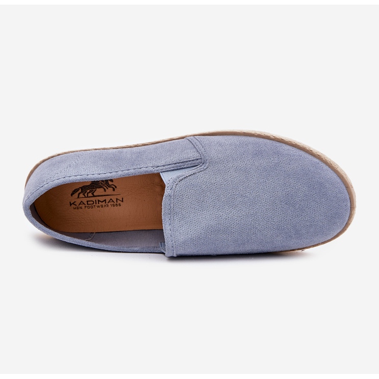 Tênis masculinos de alpargelas com Eco Suede Blue azul 2
