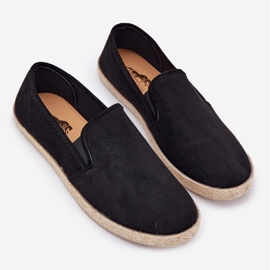 Tênis masculinos de alpargelas com Eco Suede Black preto 1