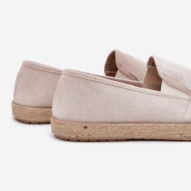 Tênis masculinos de alpargelas com Eco Suede Beige bege 2