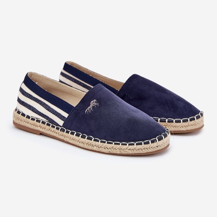 Eco -Suede de homens homens azul marinho 1