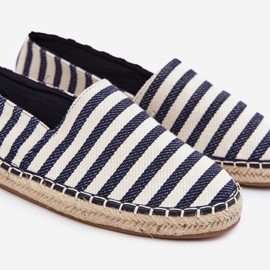 Alpargelas masculinas com azul marinho listrado 2
