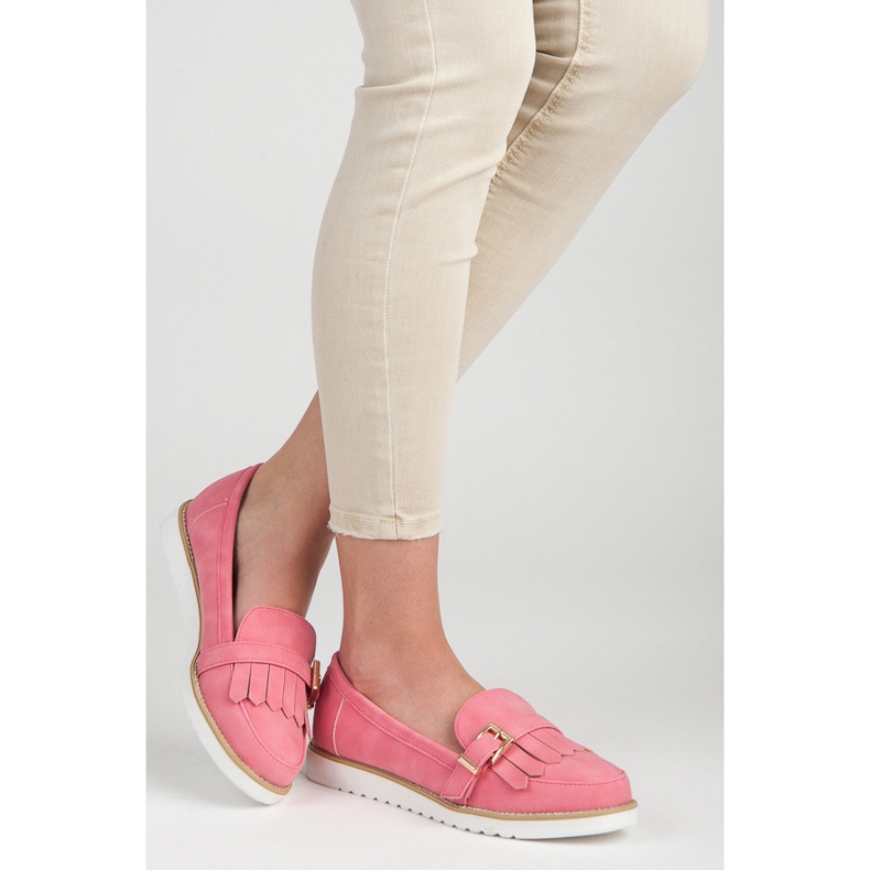 Vices Mocassins com fivela decorativa rosa 2 Vices Mocassins com fivela decorativa rosa 2