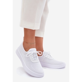 Material Sapatos esportivos deslizados na plataforma branca feminina branco 1