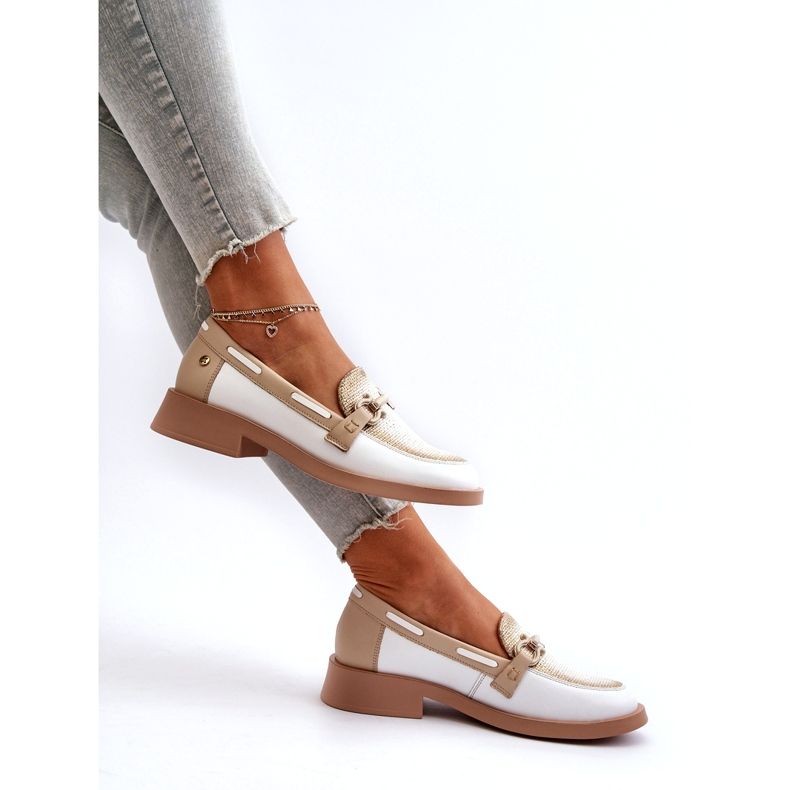 Maciejka Leather Supotos 06493-11 Branco e bege 1