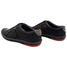 Olivier Sapatos de couro masculino Casual 238Gt Black preto 4