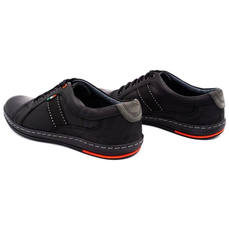 Olivier Sapatos de couro masculino Casual 238Gt Black preto 4