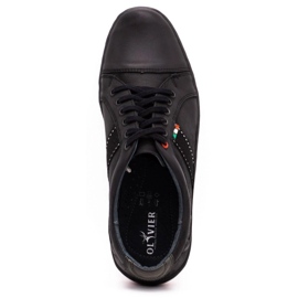 Olivier Sapatos de couro masculino Casual 238Gt Black preto 5