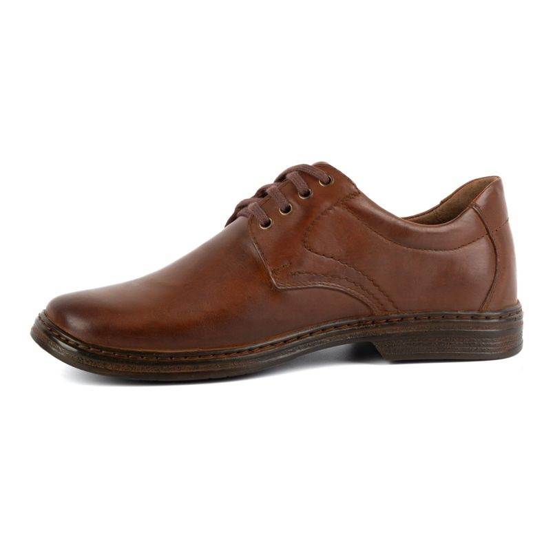 KOMODO Sapatos masculinos feitos de renda de couro natural -up 933k marrom castanho 1