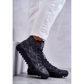 Big Star Grande estrela feminina isolada preto gg274069 tênis cinza 4