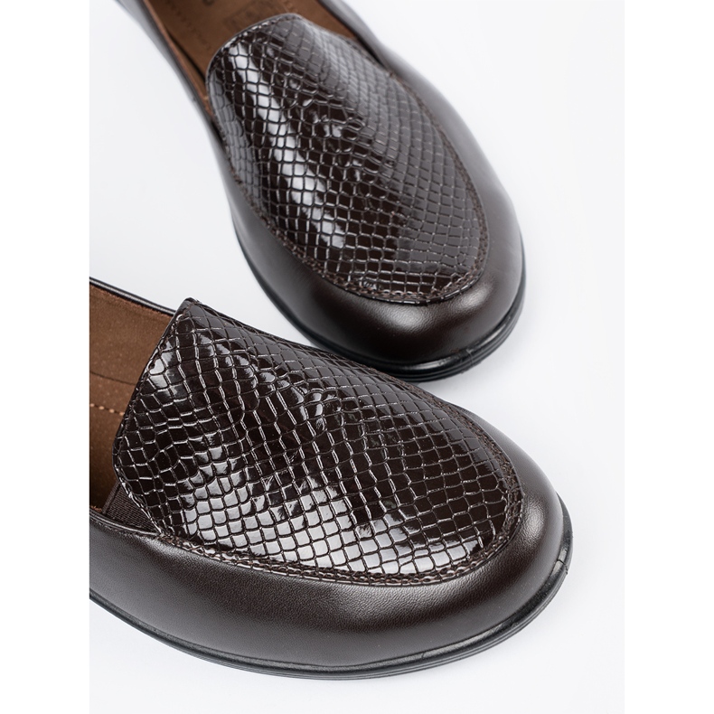 Shelvt Sapatos marrons de cunha bege 1