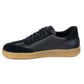 WASAK Sapatos de couro minimalista de pés descalços 0248W preto 1