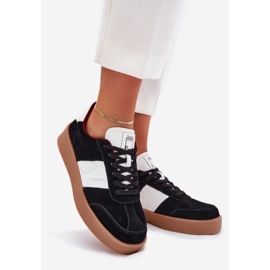 Camurça feminina tênis Big Star de Daniel Lopez SS2D4021 Black preto 1