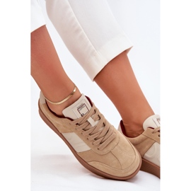 Camurça feminina tênis Big Star de Daniel Lopez SS2D4022 Beige bege 2