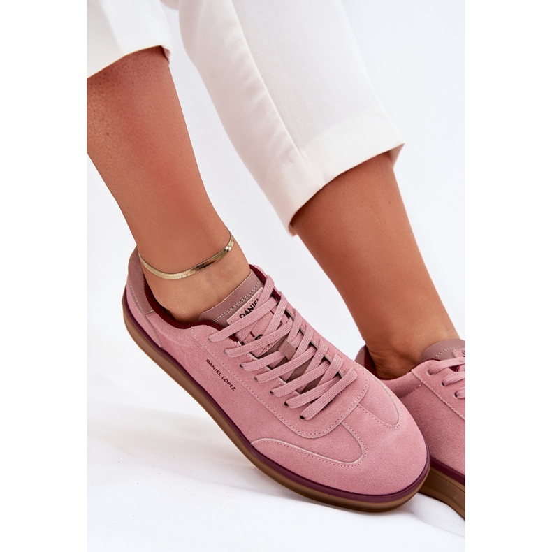Camurça feminina tênis Big Star de Daniel Lopez SS2D4010 Pink rosa 2