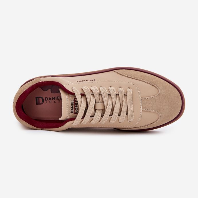 Tênis de couro feminino Big Star de Daniel Lopez SS2D4007 Beige bege 2