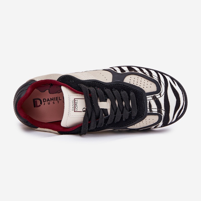 Tênis femininos Big Star de Daniel Lopez SS2D4015 Zebra bege 2