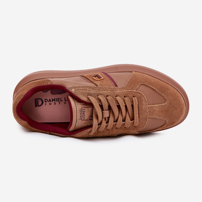 Tênis de couro feminino na plataforma Big Star de Daniel Lopez SS2D4005 Brown marrom 2