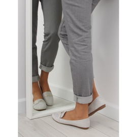 Mocassins femininos prateados 9988-121 Prata cinza 2