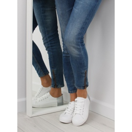 Tênis branco bicolor BK378 Branco / Prateado 2