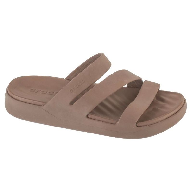 Crocs Getaway Strapping Sandal Flip Flip em 209587-0LF castanho 1 Crocs Getaway Strapping Sandal Flip Flip em 209587-0LF castanho 1