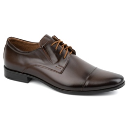 Olivier Sapatos masculinos couro formal 288 marrom escuro 2