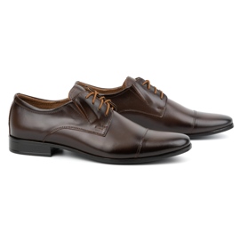Olivier Sapatos masculinos couro formal 288 marrom escuro 3