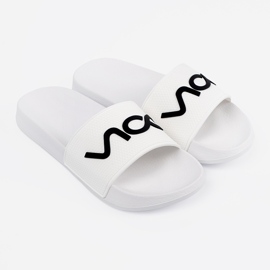 Shelvt Flip -flops branco com a inscrição 1 Shelvt Flip -flops branco com a inscrição 1