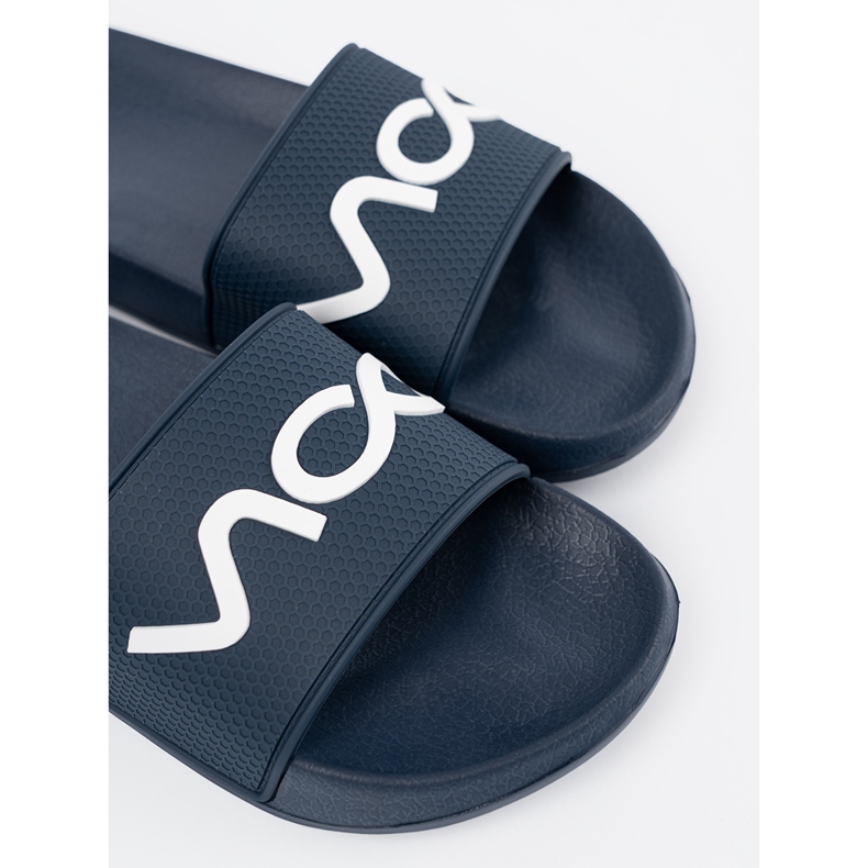 Shelvt Chinelos azuis da marinha com a inscrição 1