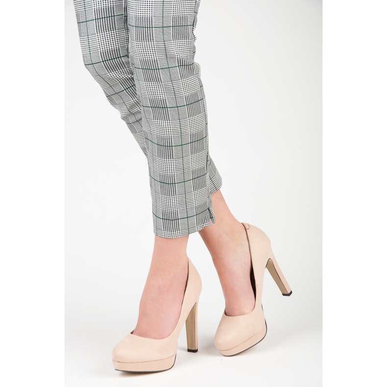 Vices Salto de camurça na plataforma castanho 2