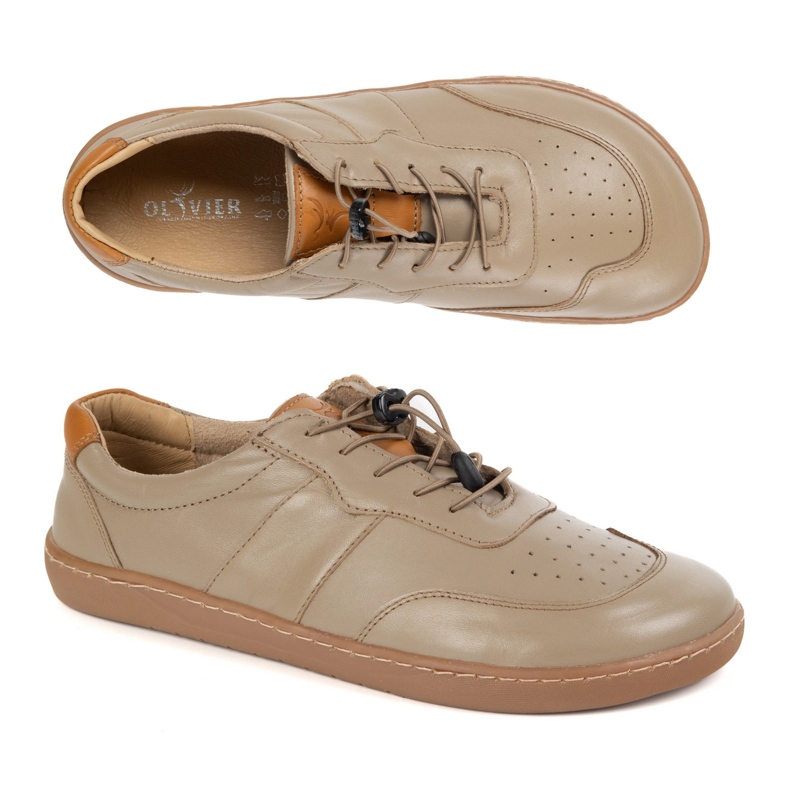 Olivier Sapatos descalços femininos bege 1