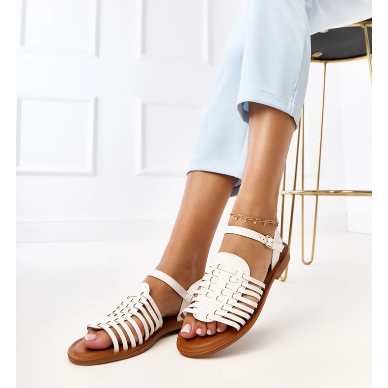 Everlay Sandals Romanos Flor branco 1