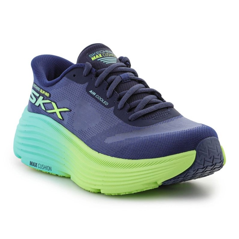 Sapatos de deslizamento de amortecimento de skechers max em 129473-nvlm 1