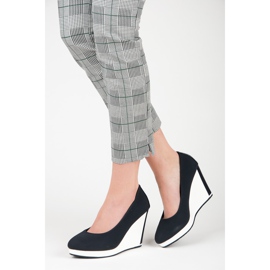 Vices bombas de cunha azul marinho 1