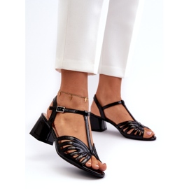 Painted Women's High Heels Sergio Leone Sk880 Black preto 1