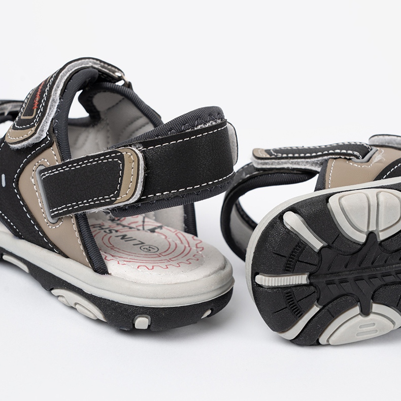 Shelvt Sandálias de meninos negros preto 1