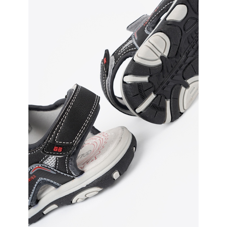 Shelvt Sandálias de meninos negros preto 1