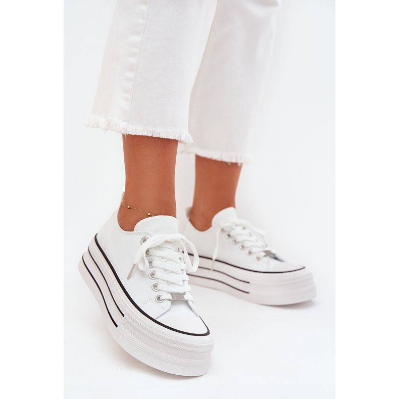 Boto Tênis femininos na enorme plataforma White Marinae branco 2