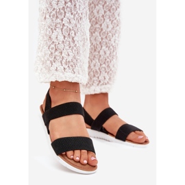 Boto Sandálias femininas clássicas escorregaram Felira Black preto 1