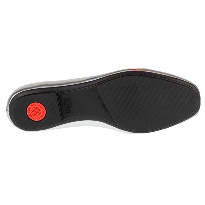 Bailarinas femininas fitflop delicato arco macio de bailarina mole ih2-011 metálico com um arco prata 4