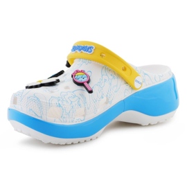 Plataforma Crocs Smurfs feminina e entupimento 210822-90H branco 3