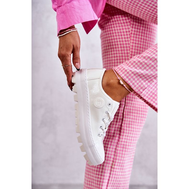 Tênis femininos pintados Big Star KK274045 Branco 2