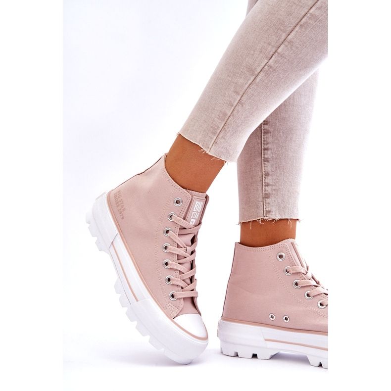 Tênis feminino Nude Big Star LL274157 rosa 2