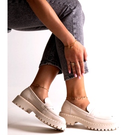 Big Star feminino ll274457 Mocassins de couro bege 7